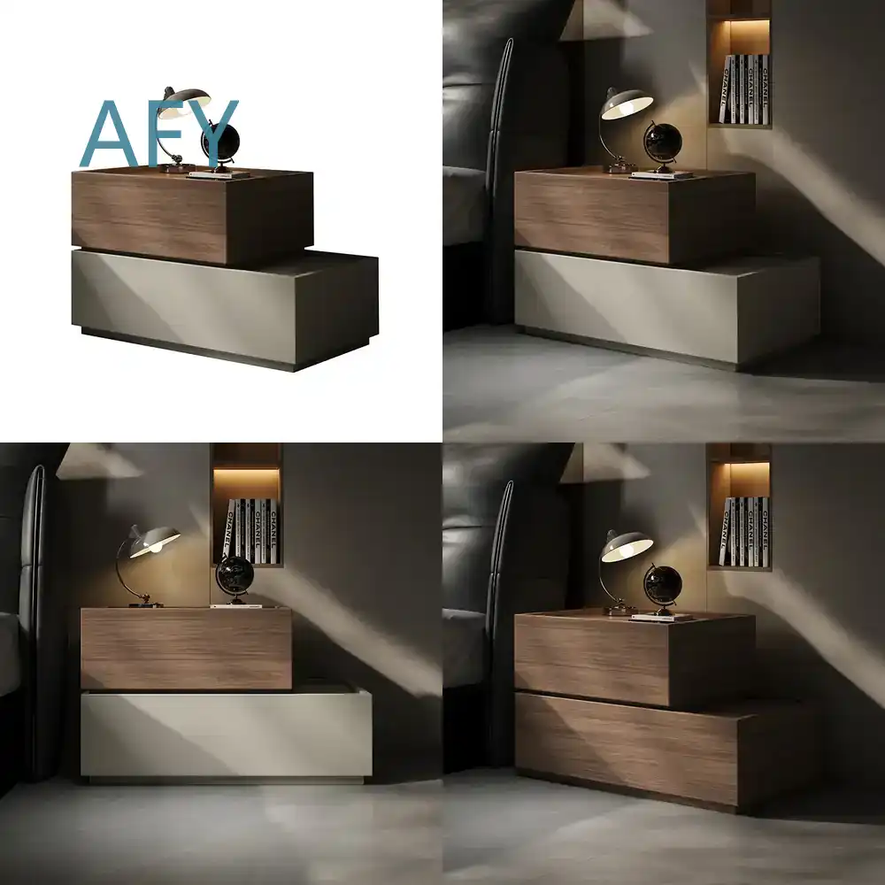 Muji Home Storage - طاولة جانبية إبداعية من الخشب الصلب