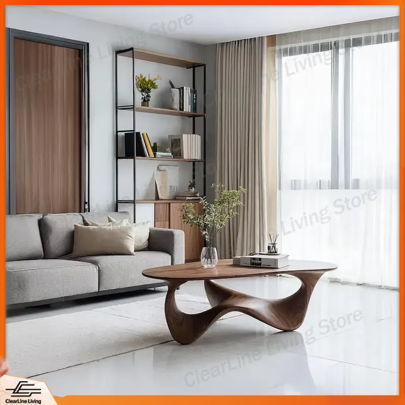 Sustainable Living Design - طاولة قهوة عصرية من الخشب الصلب
