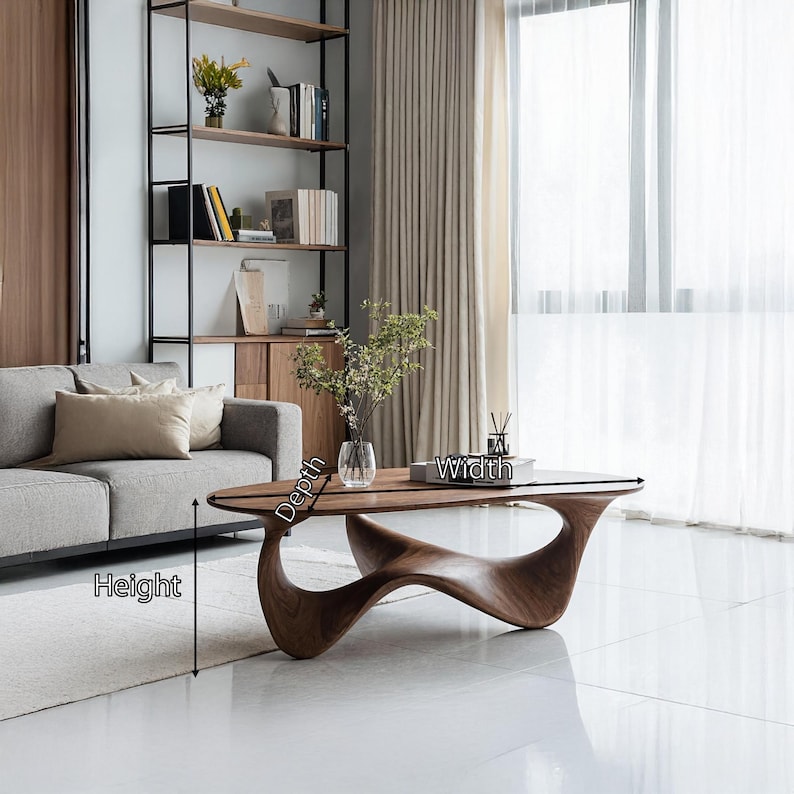 طاولة قهوة خشبية صلبة حديثة وم - مراجعة Sustainable Living Design وسعره